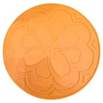 THE LOEL 耐熱止滑矽膠隔熱墊 花圖案 15.7公分  橙色  1個