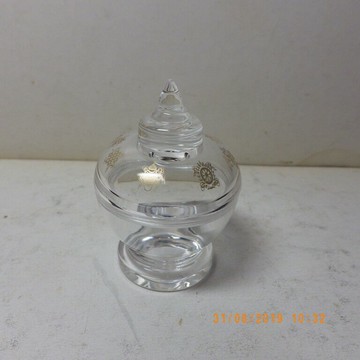 現貨批發/八吉祥寶瓶透明水晶舍利塔佛塔 高6cm 裝甘露丸