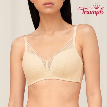 黛安芬-燦爛蔓葉系列 低V無鋼圈 B-D罩杯內衣 活力黃 ｜E004049 S2