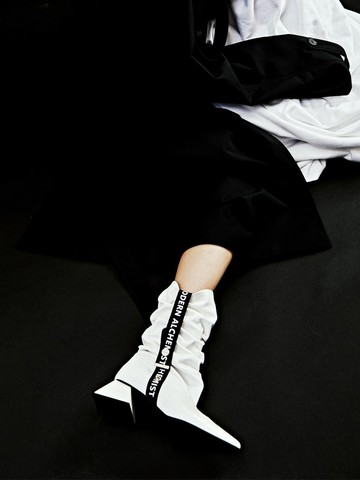 L O V E Pleated Boots_ WH