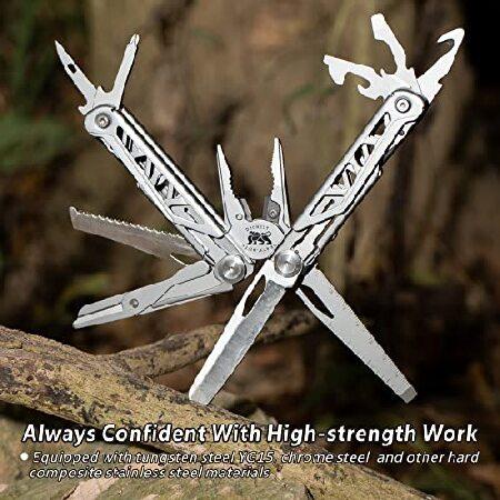 Multitool, 18-in-1 Heavy Duty Multitools Pliers,Survival Tools with Nylon Sheath, Professional Multipurpose Tools for Survival, Hiking, Camping, Explo