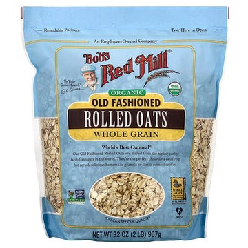 Bob's Red Mill, 有機經典輾制燕麥，全穀物，32 盎司（907 克）