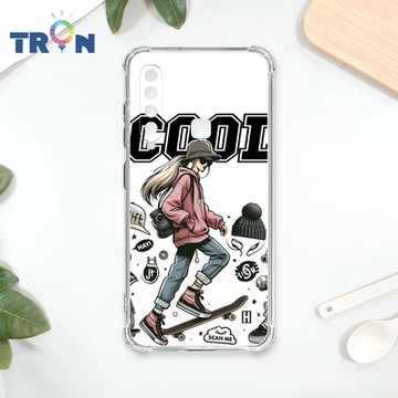 TRON 三星 A9 (2018) 雜誌風潮流女孩 四角防摔 軟殼 手機殼