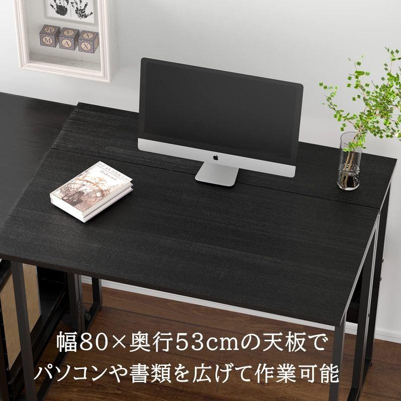 Holdm 折りたたみデスク パソコンデスク 幅80x奥行53x高さ75 cm 机 pc