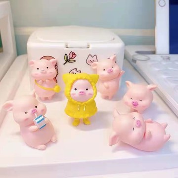 【窩窩】ins風小豬豬擺件少女可愛治愈系桌面裝飾辦公室房間個性送禮飾品