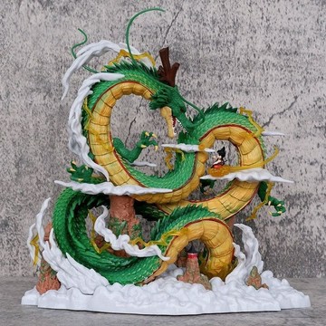 臺灣現/🎀擺件 桌面可愛擺件 迷你擺件七龍珠 神龍與小悟空 GK 手辦動漫雕像模型擺件yoyo小神龍禮物