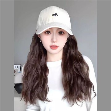 【巴黎精品】現貨+預購 女長假髮片整頂假髮帽子假髮輕量隱形增髮量接髮-一體式棒球帽長捲髮3色a1jk26