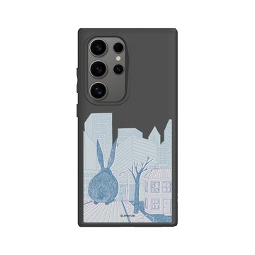 Galaxy S24 Ultra SolidSuit 黑 - 幾米 Jimmy Liao - 兔子系列-城市祕密
