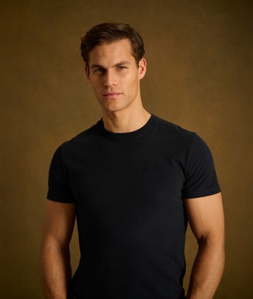 Superdry Men's Organic Cotton Essential Logo T-shirt Navy Size: L