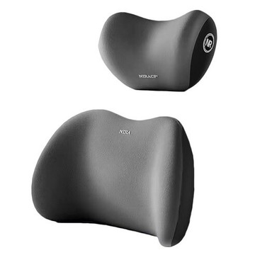 [福利商品]22-7_汽車記憶靠枕套裝-深灰色-1組