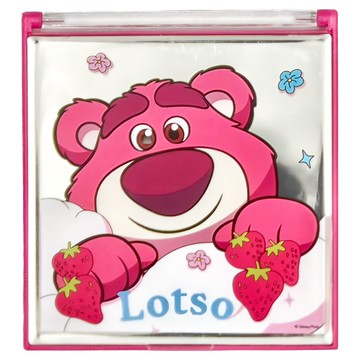 收納王妃 迪士尼 熊抱哥方鏡 中 3個  桃色  1組