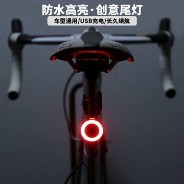 💥臺灣出貨💥永久自行車心形尾燈山地車夜騎尾燈可充電公路單車警示燈騎行創意