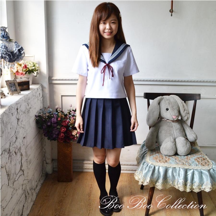 セーラー服 (夏服込み) セーラー服 正統派 制服 女子高生 通学 学生 中学 ネイビー 紺