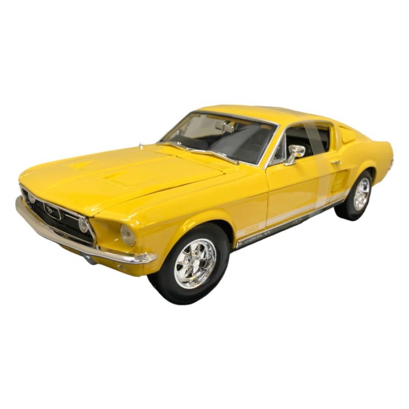 ミニカー 1/18 1967 Ford Mustang GTA Fastback Yellow maisto【全国送料無料】 フォード マスタング  黄色 マイスト ミニカー クラシック ポニーカー マッスル | LINEショッピング