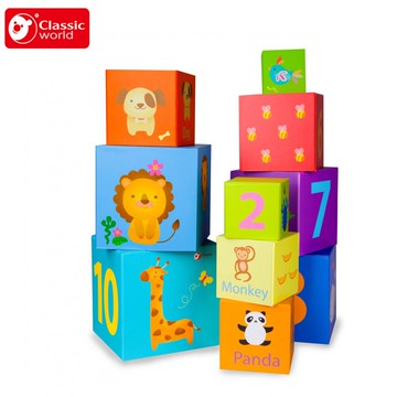 【德國 classic world 客來喜經典木玩】方塊疊疊樂