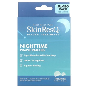 Petal Fresh, SkinResQ™ 天然護理，夜間痘痘貼，108 片