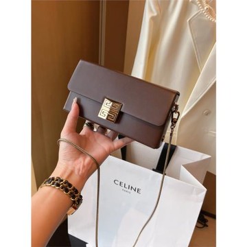 法國MK蛇骨鏈小方包女2024新款高級質感真皮盒子包洋氣單肩斜挎包