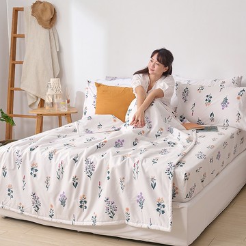 涼被 / 150x180cm / 舒柔棉 / 紫薇白茵