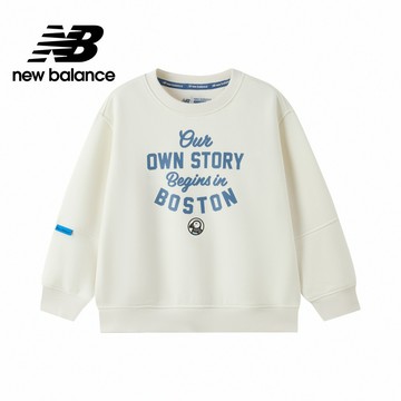 【New Balance】 NB 童裝長袖衛衣_中性_米白色_7ZF4104WIV
