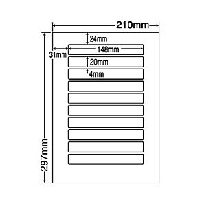  ナナクリエイト MCL25 カラーレーザプリンタ用ラベルマットタイプ(10面)