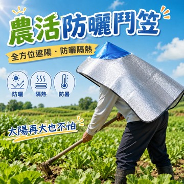 現貨📢農活防曬鬥笠 披風遮陽帽 尖頂設計 防曬擋雨 隔熱防紫外線 垂肩披肩 大帽檐 田間作業 下地務農 採茶拔草戶外釣魚