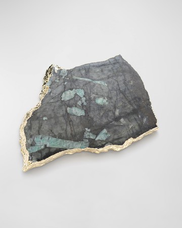 Kiva Large Emerald Platter, Gold