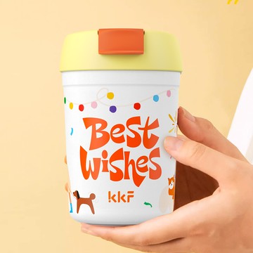吻吻魚 KKF 彩虹隨心杯 380ml - 心有所薯 BEST WISHES
