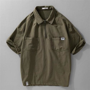 【巴黎精品】現貨+預購 男POLO衫短袖上衣寬鬆襯衫高爾夫球衫休閒男裝-復古系工裝潮流速乾男上衣5色a1kq86