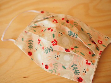 環保可洗 粉色小兔兒童口罩 可放入濾芯或即棄口罩