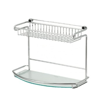 【DAY&DAY】日日衛浴 304不鏽鋼  雙層置物架（扁型線條）-ST3268