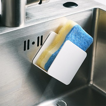 日式廚房簡約菜瓜布置物架 海綿瀝水置物架 壁掛水槽收納架 ＃丹丹悅生活