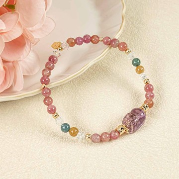 豐盈 | 紫黃晶貔貅/碧璽/奧地利水晶