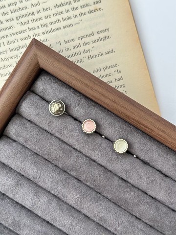 不鏽鋼 光澤鈕扣戒指