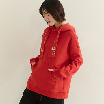 a la sha 阿財飛飛針織帽帶連帽T恤