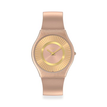 Swatch TAWNY RADIACE 超薄手錶/男錶/女錶/瑞士製造 SS08C102 (34mm)【官方旗艦店】