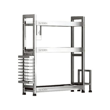 【SV61278】三層304不銹鋼廚房置物架 調味料置物架 檯面落地收納架 筷筒刀架砧板架 廚房收納架