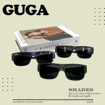 【GUGA】偏光套鏡 大鏡面潮流印花款 太陽眼鏡 墨鏡 套鏡 套式墨鏡 戶外活動騎車皆可配戴 TRJ1338