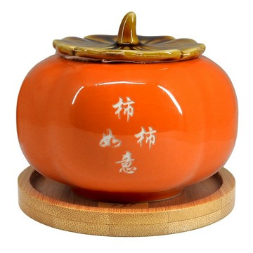 【吉祥開運坊】小資族必備【辦公室招財聖品 柿柿如意聚寶盆小型 附木底座】開光