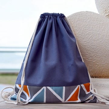 束口後背包/束繩包/束口袋 ~ 幾何圖案(B139)