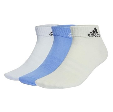 ADIDAS 襪子 白藍綠 三雙一組 腳踝襪 短襪 IC1288