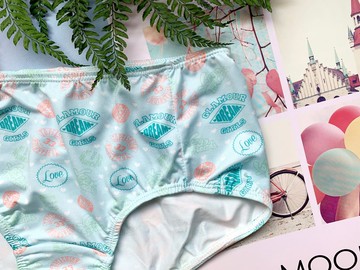 【手工內著】魅力女孩・印花平口褲・台灣製