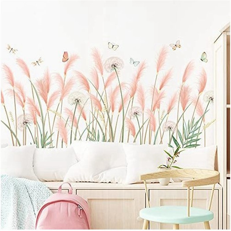 不二玩家 ウォールステッカー ピンク 花 草 ウォールデコ ウォール 装飾 M0416 通販 Lineポイント最大get Lineショッピング