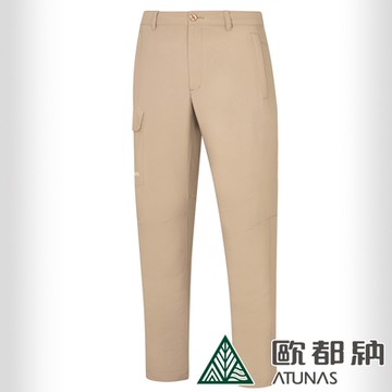 【ATUNAS 歐都納】男款循環輕薄長褲A1PAFF08MC卡其/年輕工裝感/多口袋設計/都會休閒