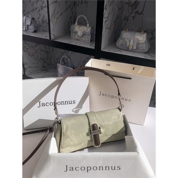 生日禮物真皮牛仔法棍包女生新款輕奢高級質感小眾原創斜挎腋下包