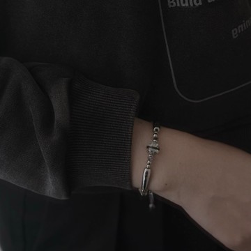 中性 不鏽鋼材質 胎毛手鍊 臍帶飾品  母乳紀念 寵物毛