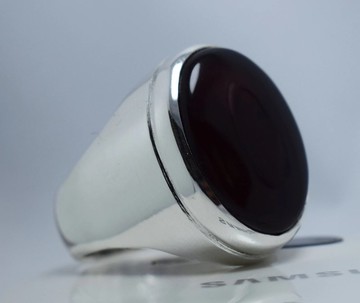 深邃酒紅瑪瑙戒指 葉門真品酒紅瑪瑙戒指 瑪瑙戒指 酒紅色瑪瑙