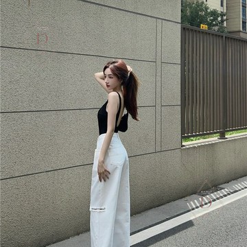 【𝘿&𝙎】露背U領吊帶背心 夏外穿背心 美式複古辣妹 海邊度假t恤 連身服 背心小上衣 超性感！