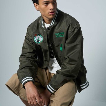 NBA 球隊 緞面 棒球外套 塞爾提克隊