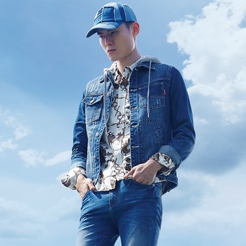 BIG TRAIN拆帽工裝牛仔外套-B30282-53