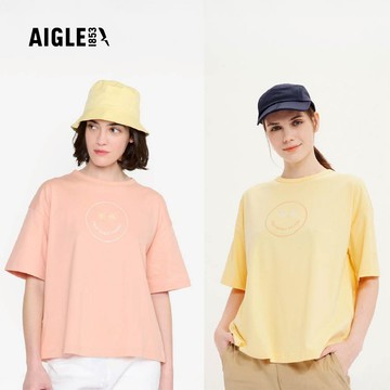 【AIGLE】女 抗UV有機棉短袖T恤｜AG-4P219